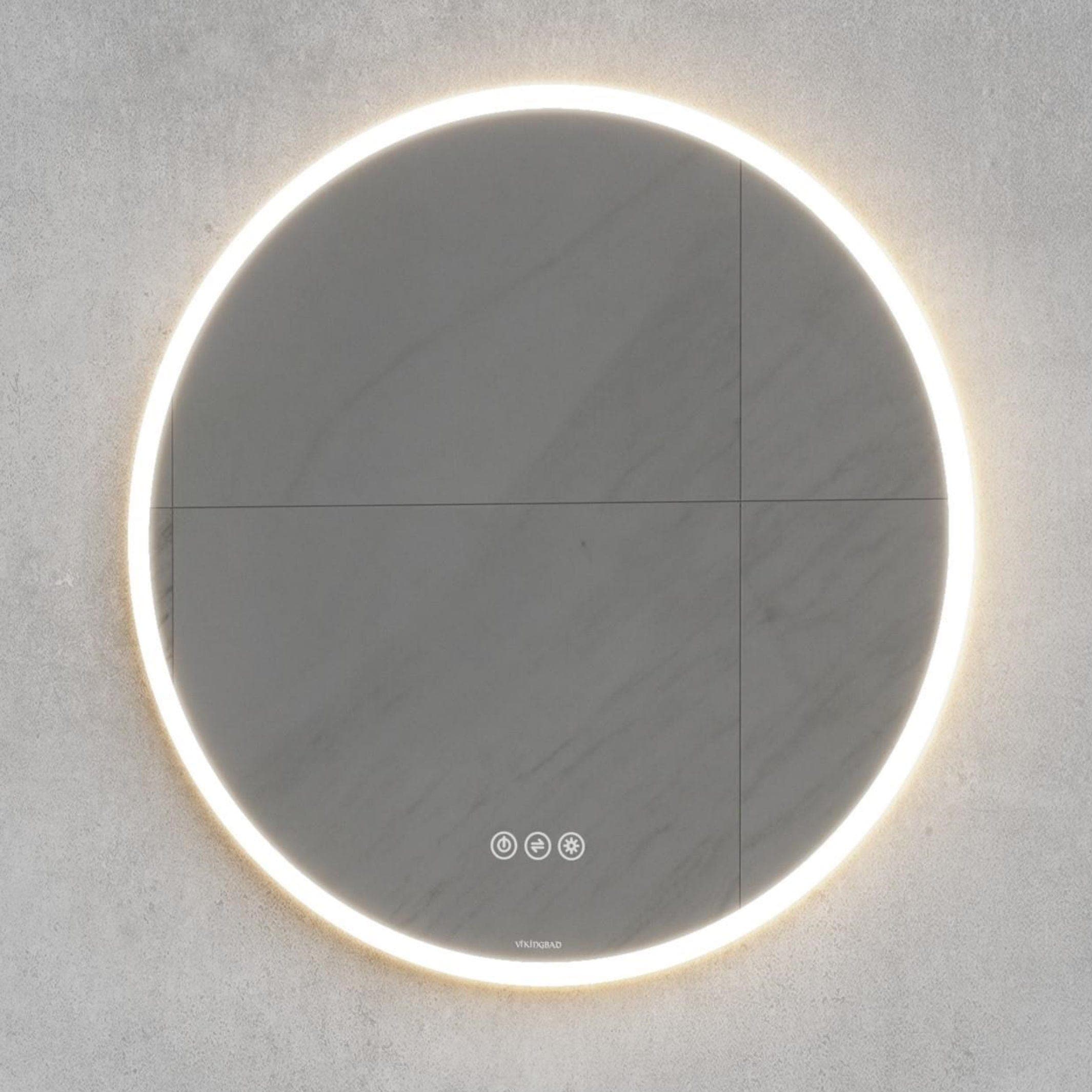 VikingBad Oda Rundt Speil med LED Lys 60cm VikingBad Baderomsspeil VB-000997