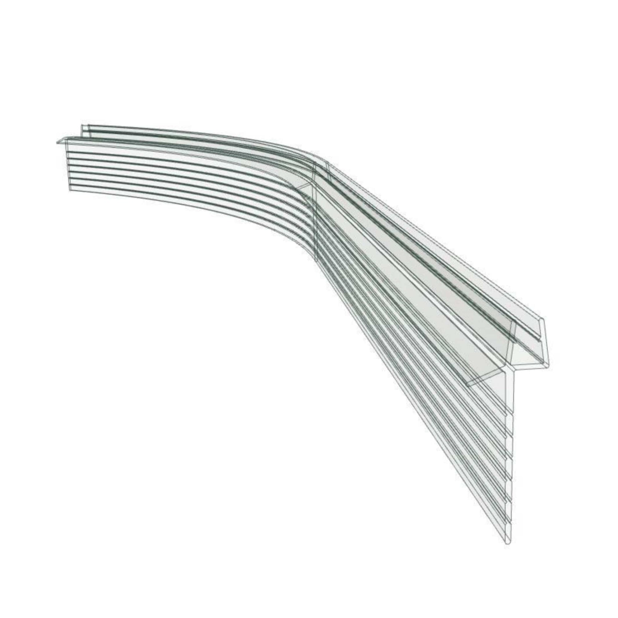 VikingBad Subbelist Liam Buet PVC H51mm Rivbar - B79cm Klar / Venstre VikingBad Reservedel dusj VB-009138-01