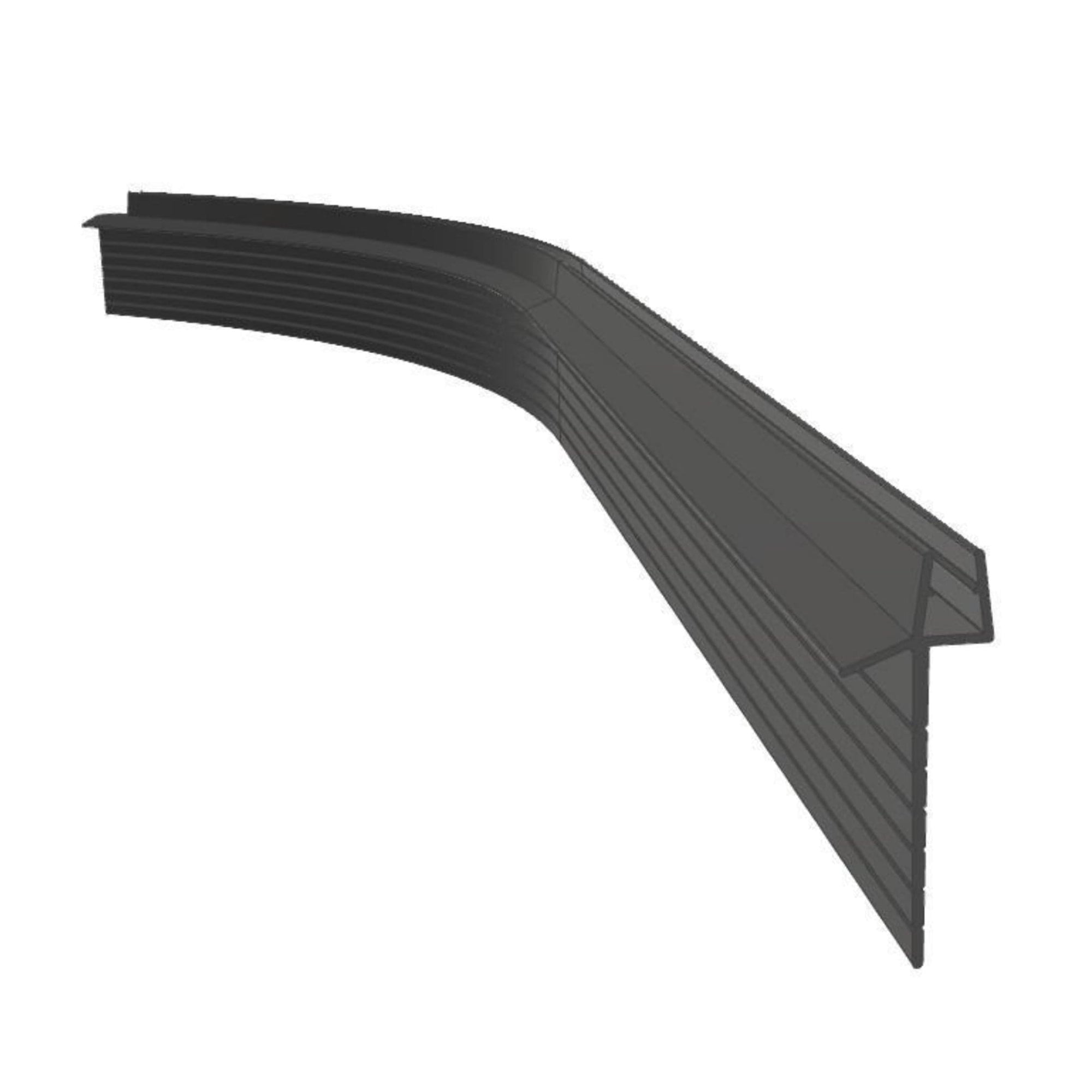 VikingBad Subbelist Liam Buet PVC H51mm Rivbar - B79cm Svart matt / Venstre VikingBad Reservedel dusj VB-009138-02