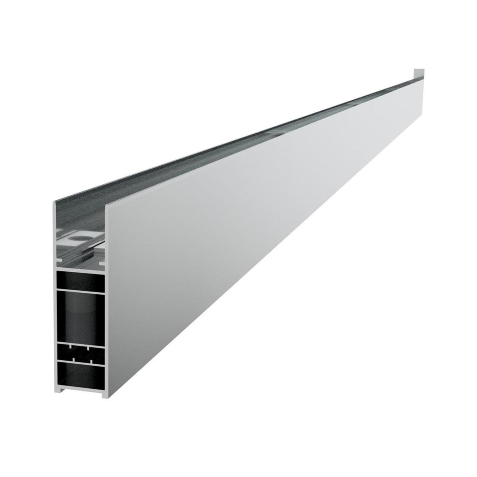 VikingBad Utfellingsprofil Liam Glassfelt (+25/+50mm) H193cm Sølv / 25mm VikingBad Veggprofil VB-004022-01