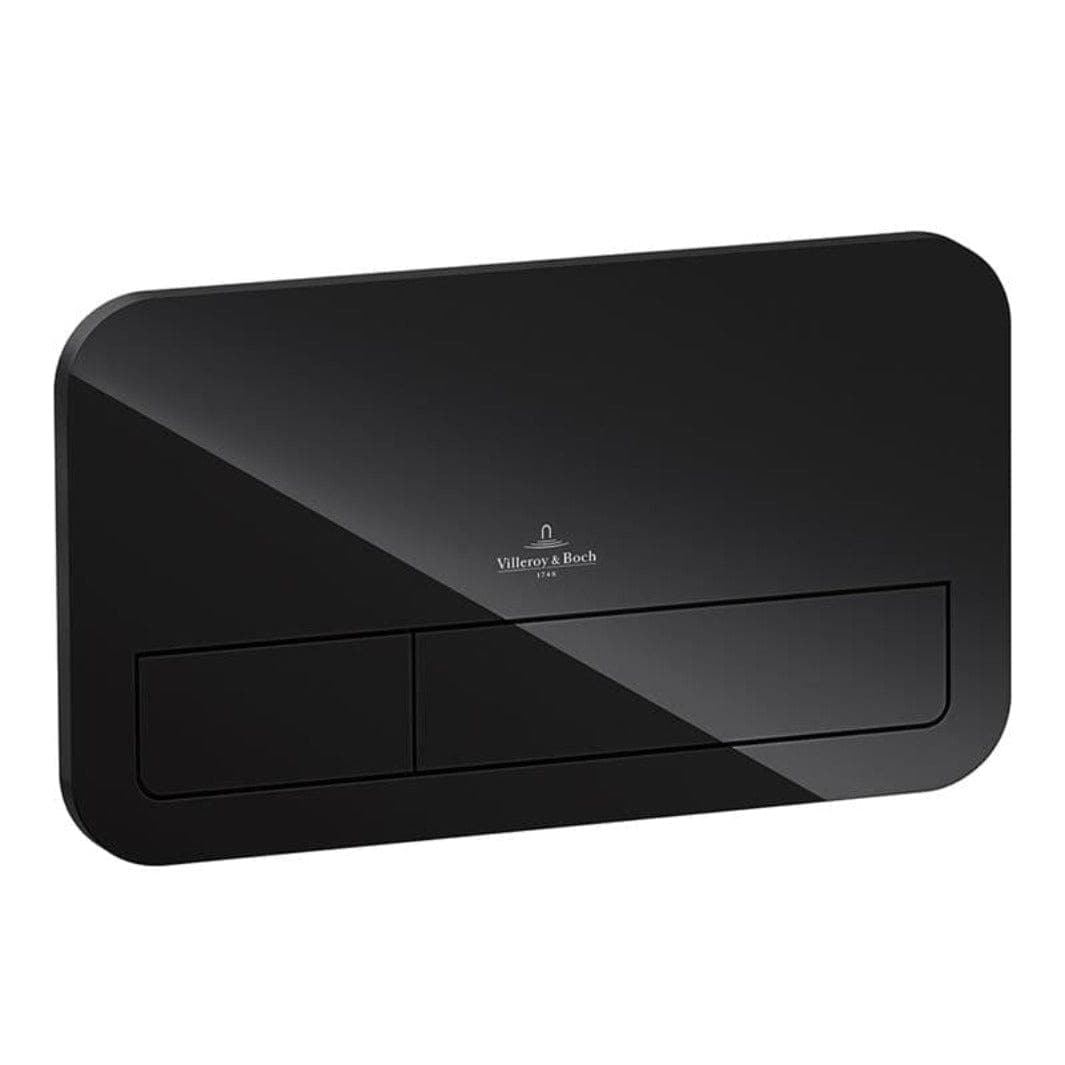 Villeroy & Boch ViConnect L200 Trykkplate - svart glass Svart glass Villeroy & Boch Betjeningsplate og trykknapper VIL-6026009