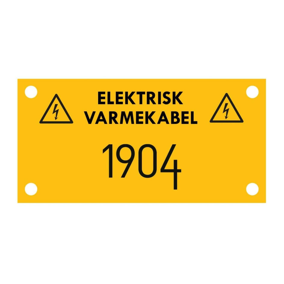 1904 Merkeskilt for Varmekabel 1904 HEI-2404495