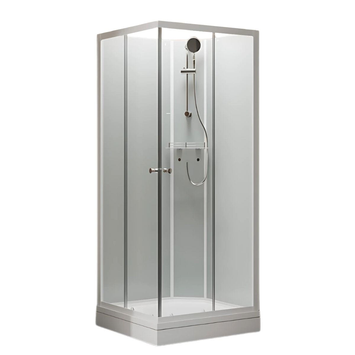 1904 Otra Dusjkabinett Firkantet Hvit / 80x80cm / Frostet glass 1904 Dusjkabinett BUN-7036921