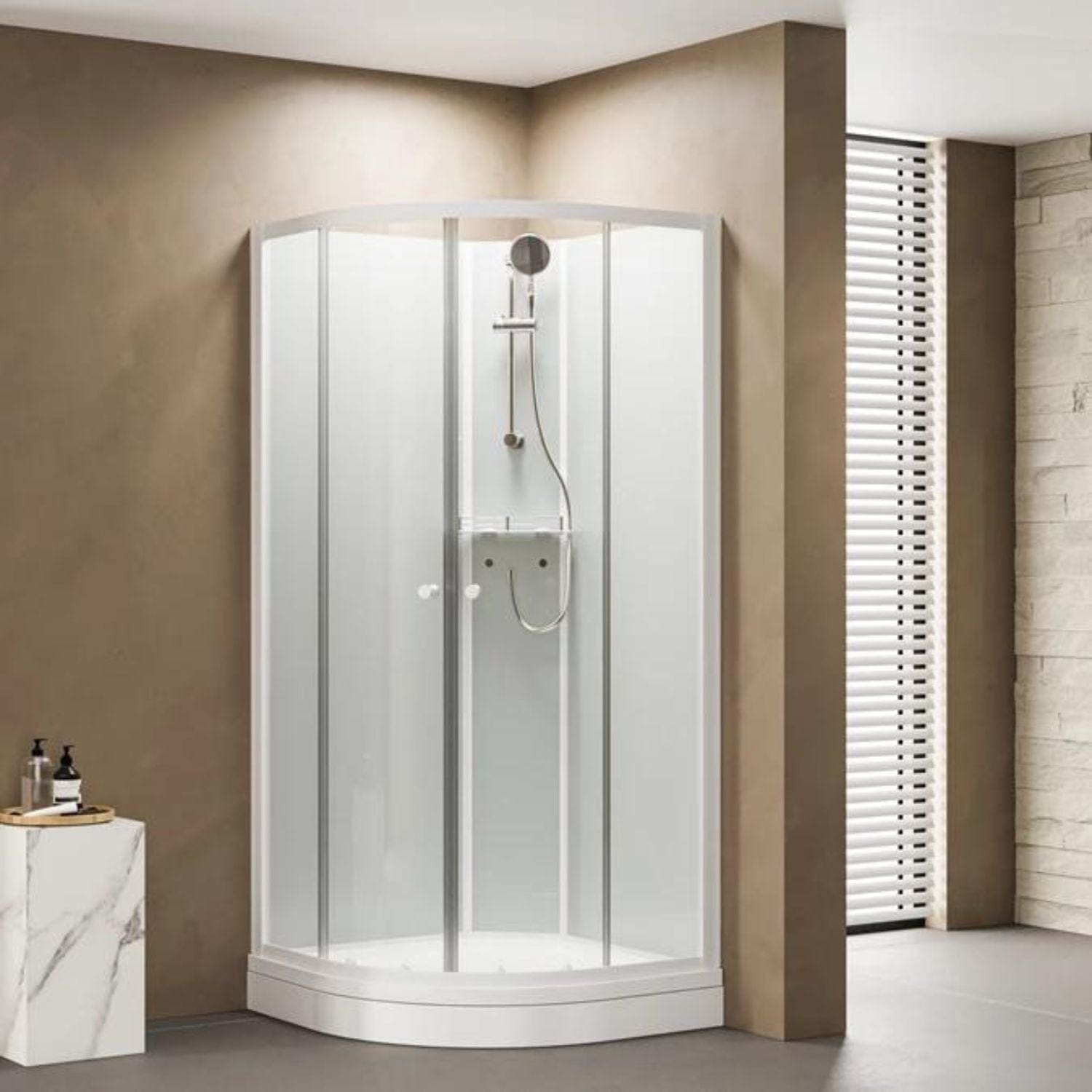 1904 Otra Dusjkabinett Hvit / 90x90cm / Frostet 1904 Dusjkabinett BUN-6314096