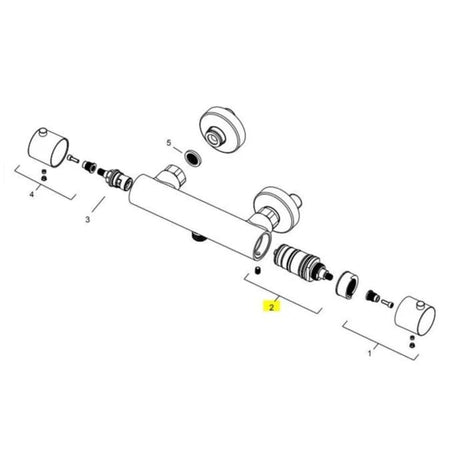 Reservedel: 1904 Reguleringskasett for Sara Termostatbatteri