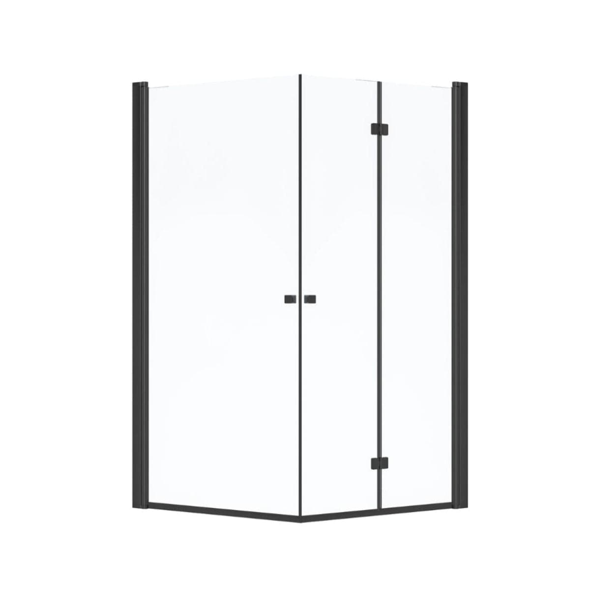 1904 Sjoa Dusjdør + Foldedør Dusjhjørne Svart matt / 70x70cm / Klart glass 1904 Dusjhjørne BUN-SJDF7070SV