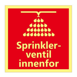 1904 Skilt Sprinklerventil Innenfor