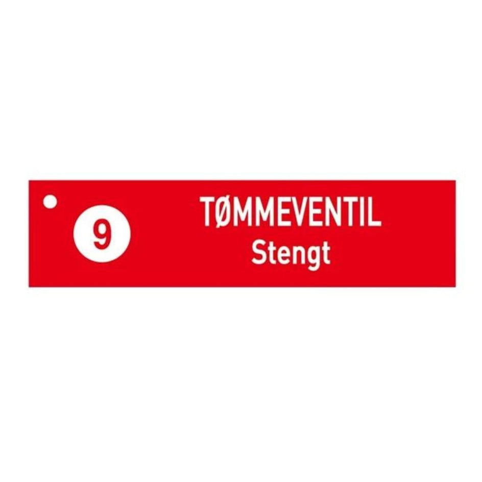 1904 Skilt Tømmeventil Stengt 1904 GRO-8758246