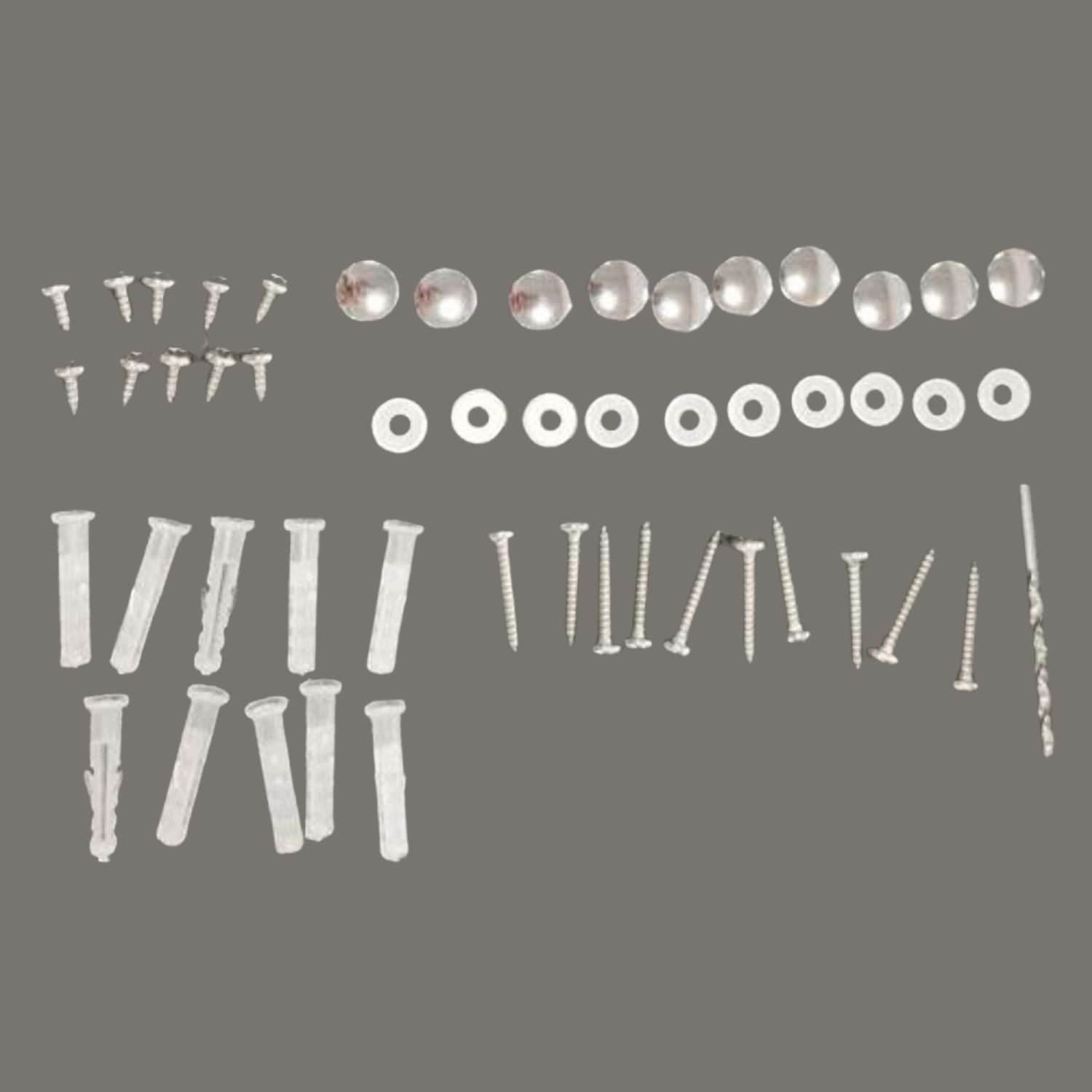 1904 Skruesett til Toke buet dusjdør Krom 1904 Dusjtilbehør GRO-4370862