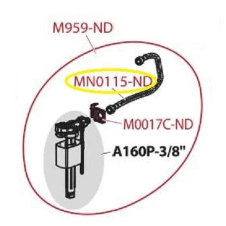 1904 Tilførselsslange for innløpsventil