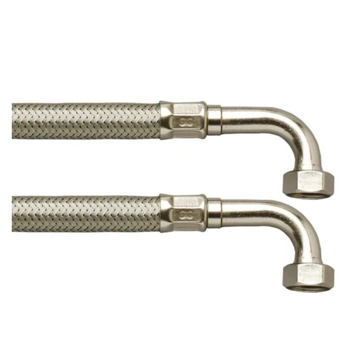 1904 Trykkslange TP-SPX/Silikon Vinkel-Vinkel / 80cm / 1/2"x1/2" 1904 Dusjtilbehør GRO-9301721