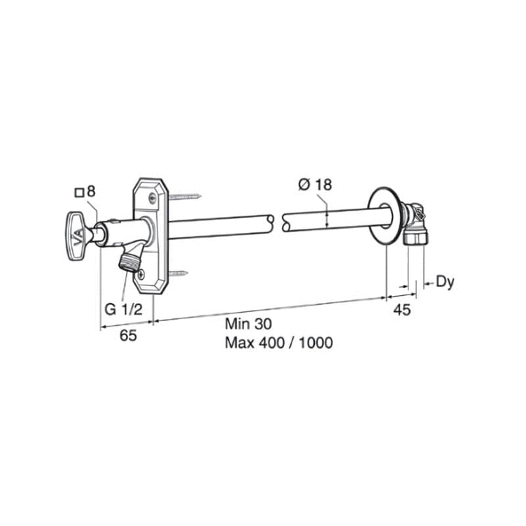 1904 Vannutkaster med Nippel