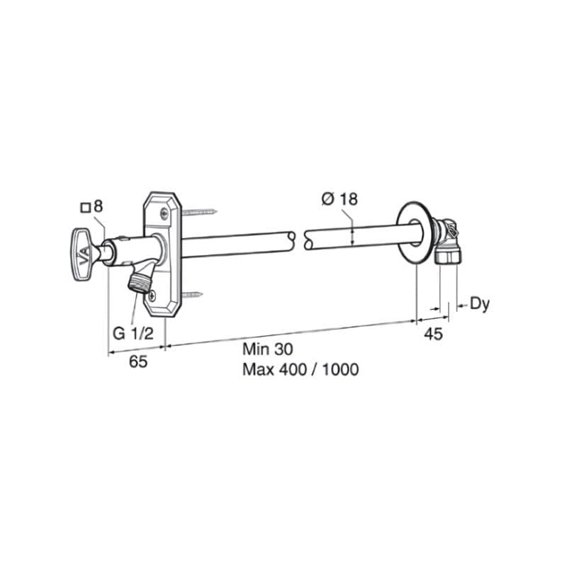 1904 Vannutkaster med Nippel 1904 Utekran HEI-4511903