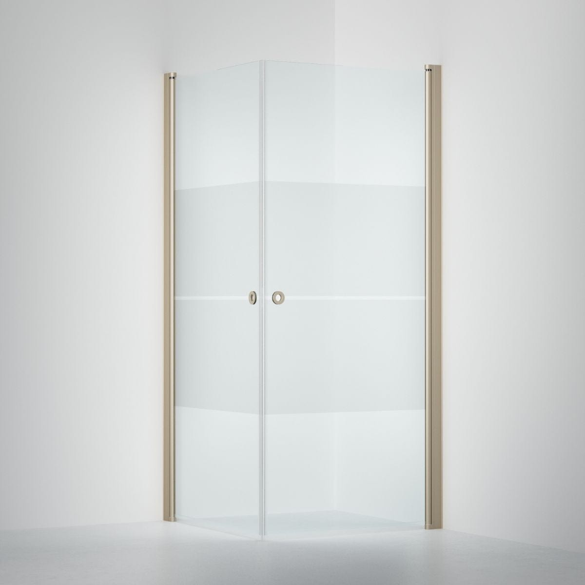 INR Dusjhjørne LINC ANGEL Frostet / Stripe Glass