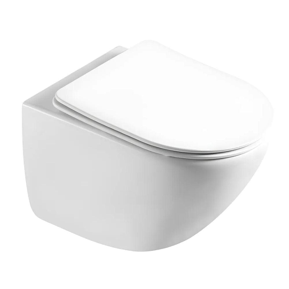 A-collection Omea Rimless Vegghengt Toalett - inkl. sete Hvit A-collection Vegghengt toalett GRO-6191692