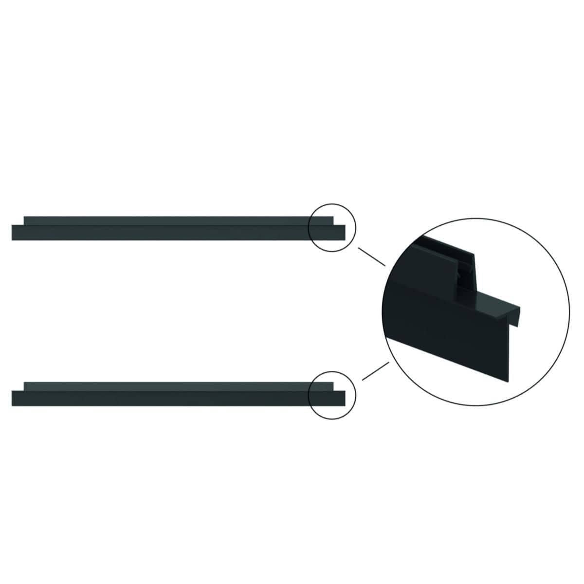 A-collection Subbelist for fremre felt på Imber I foldedør Svart A-collection Dusjtilbehør AHL-6315589