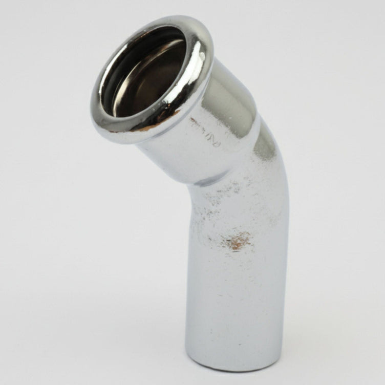 Altech CU Bend Pressfitting - forkrommet med 1 muffe