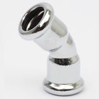 Altech CU Bend Pressfitting - forkrommet med 2 muffe