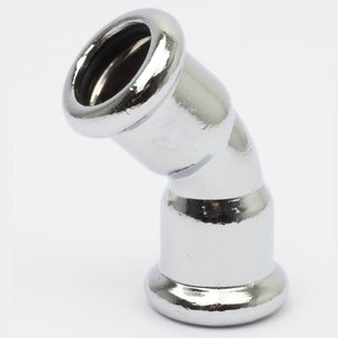 Altech CU Bend Pressfitting - forkrommet med 2 muffe