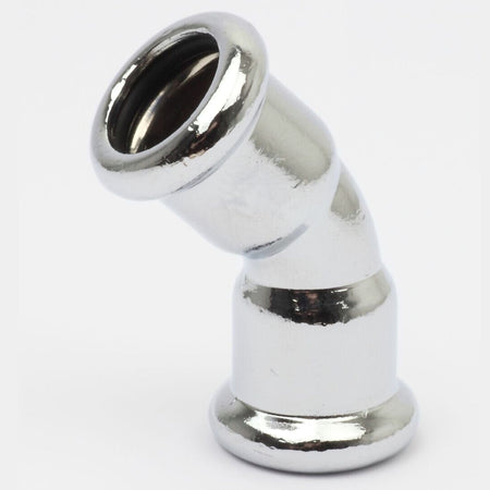 Altech CU Bend Pressfitting - forkrommet med 2 muffe