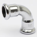 Altech CU Bend Pressfitting - forkrommet med 2 muffe