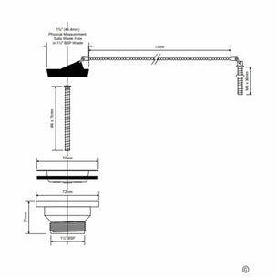Altech Bunnventil fkr. 1 1/4", Ø70mm
