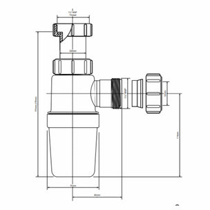 Altech Flaskevannlås 1¼"x32mm