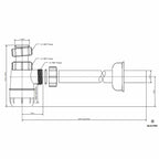 Altech Flaskevannlås 1 1/4"x32mm Med 32mm rør L230mm