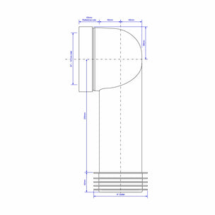 Reservedel: Altech Klosettbend 90° 110x280mm