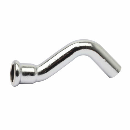 Altech CU S-bend Pressfitting - forkrommet med 1 muffe