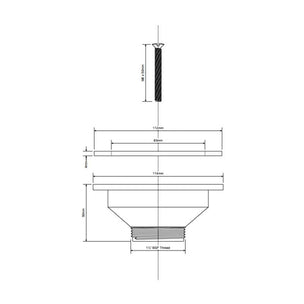 Altech trakt for utslagsvask 11/2"XØ115mm