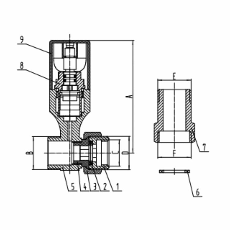 Altech Vaskemaskinkran med mellomstykke