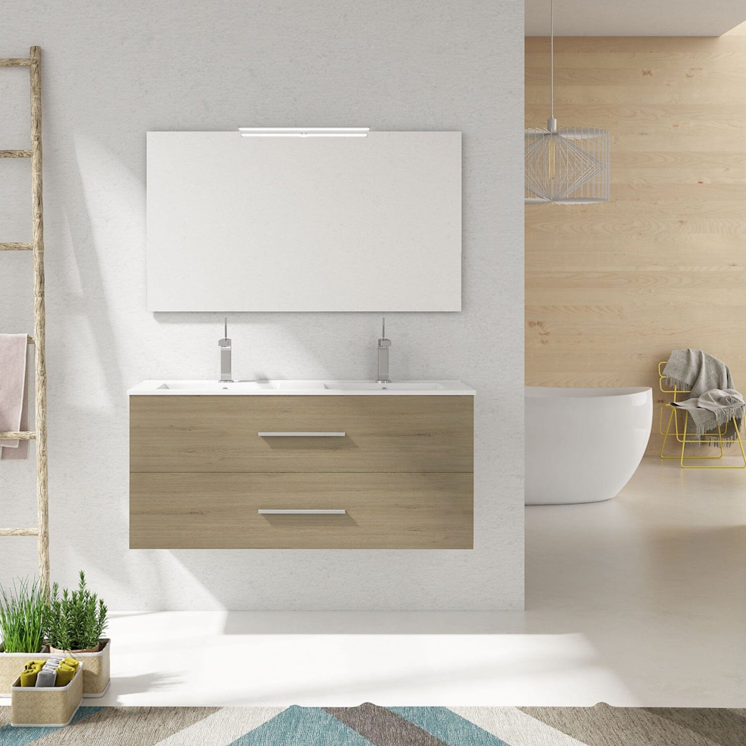 Alterna Malin Underskap m/2skuffer B60-120xD45xH55cm Alterna Servantskap