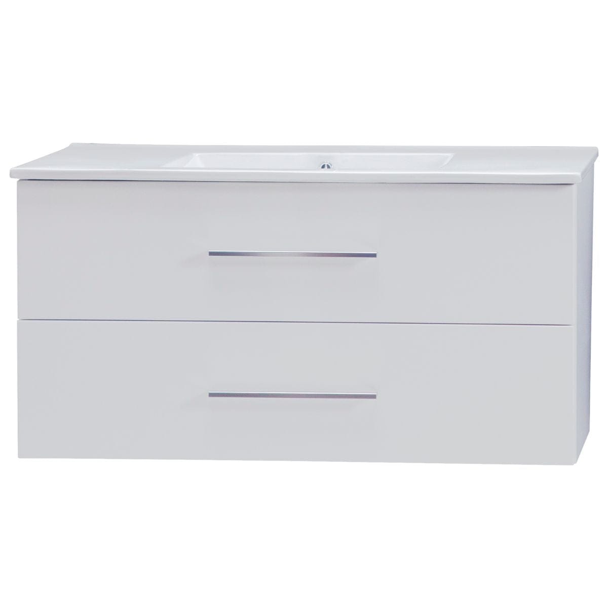 Alterna Malin Underskap m/2skuffer B60-120xD45xH55cm Hvit høyglans / 100cm Alterna Servantskap GRO-7011407