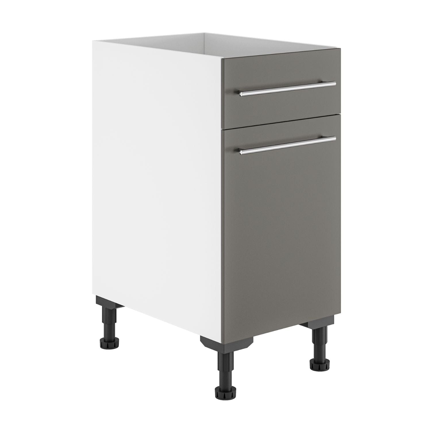 Alterna vaskerom: Benkeskap 40cm m/1 dør og 1 skuff Grå matt / 40cm Alterna Benkeskap vaskerom GRO-7011818