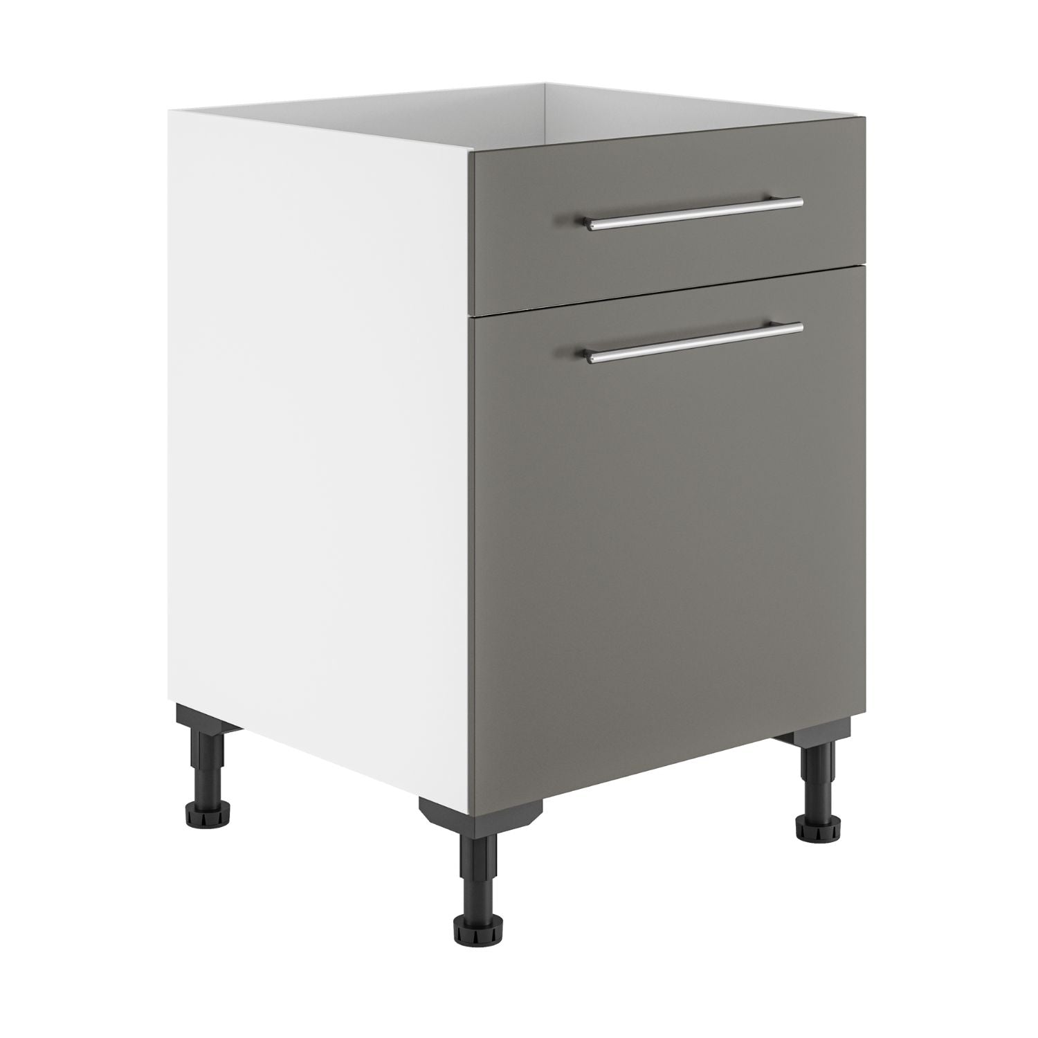 Alterna vaskerom: Benkeskap 40cm m/1 dør og 1 skuff Grå matt / 60cm Alterna Benkeskap vaskerom GRO-7011823