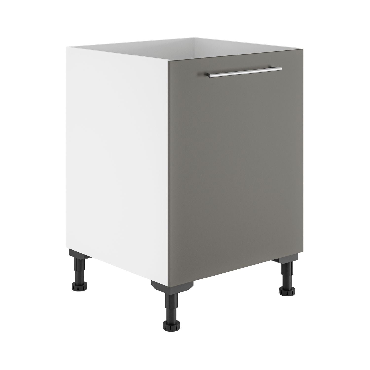 Alterna vaskerom: Benkeskap 60cm m/skittentøykurv Grå matt / 60cm Alterna Benkeskap vaskerom GRO-7011836