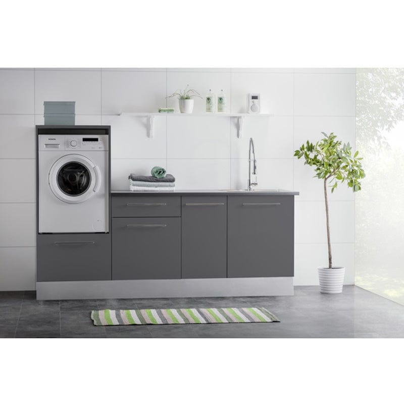 Alterna vaskerom: Dekkside 60x90cm for vaskemaskin Grå matt / 60x90cm Alterna Dekkside vaskerom GRO-7011898