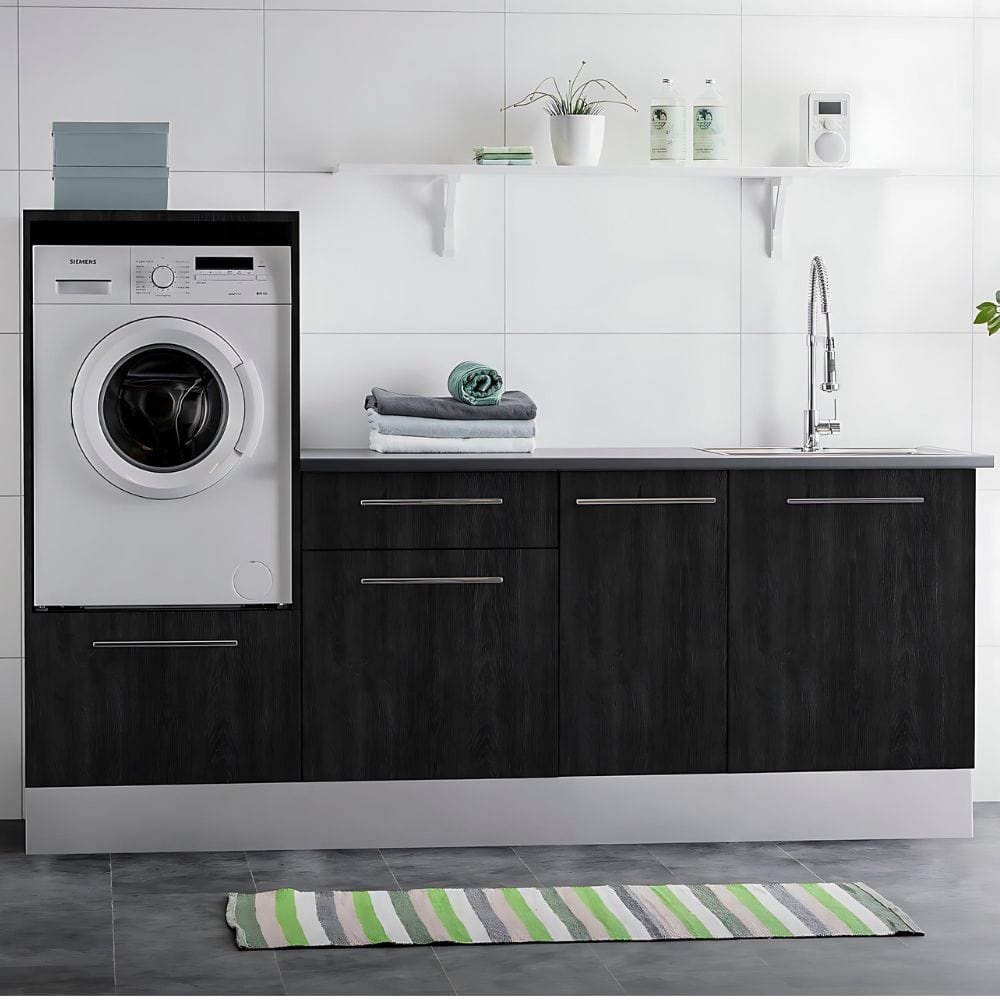 Alterna vaskerom: Dekkside overskap 30x72cm Mørk eik Alterna Dekkside vaskerom GRO-7012644