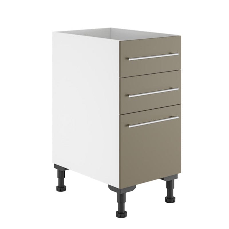 Alterna vaskerom: Skuffeseksjon 40-60cm m/3 skuffer Sand matt / 40cm Alterna Benkeskap vaskerom GRO-7011844