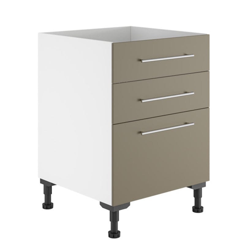 Alterna vaskerom: Skuffeseksjon 40-60cm m/3 skuffer Sand matt / 60cm Alterna Benkeskap vaskerom GRO-7011848