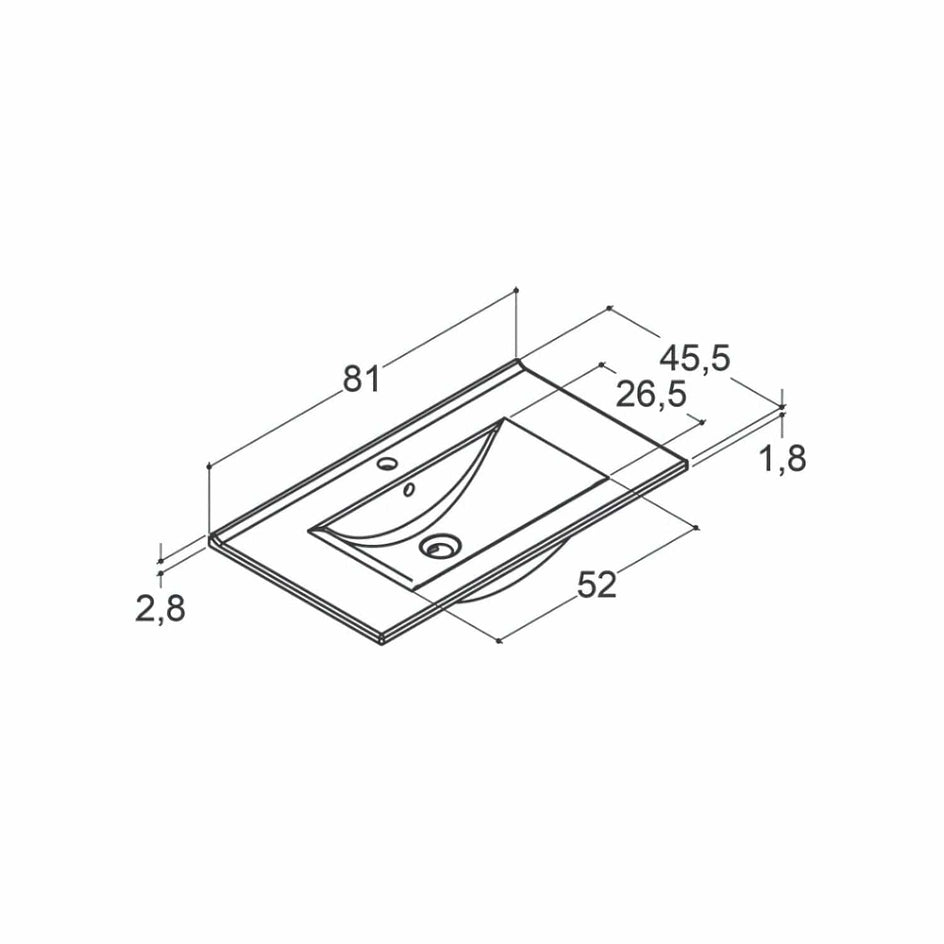 B-vare: Dansani Mido+ Amber Møbelservant Hvit / 80cm Dansani Møbelservant BV-DA532408003