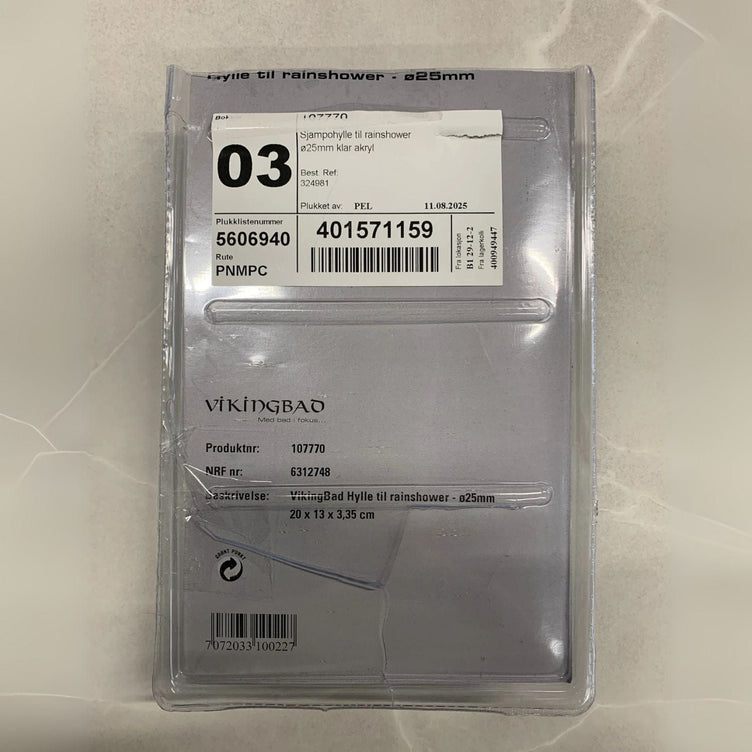 B-vare: VikingBad Sjampohylle Ø25mm