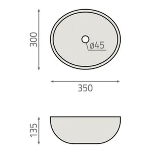 Bathco Dover Bolleservant Lys - stein