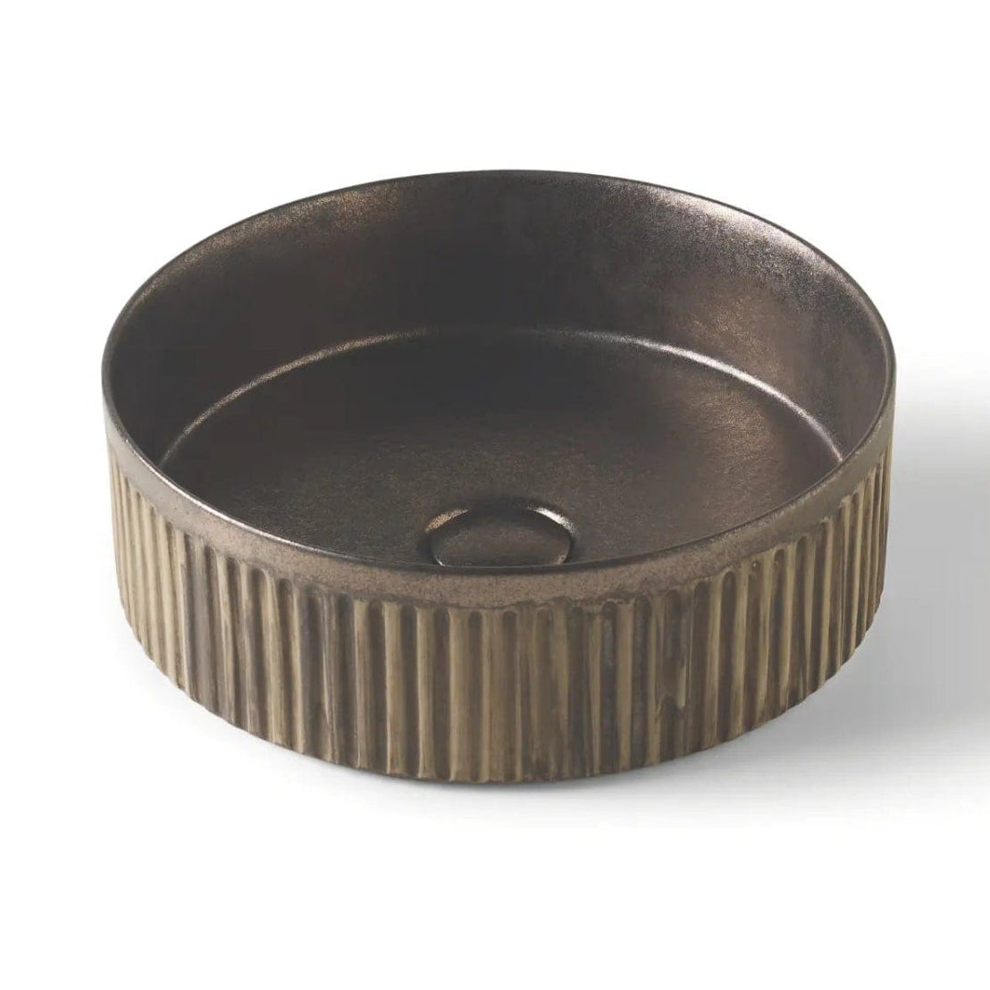 Bathco Wadi Rund Porselensservant Rustik Svart rustik Bathco Bolleservant KO-00464