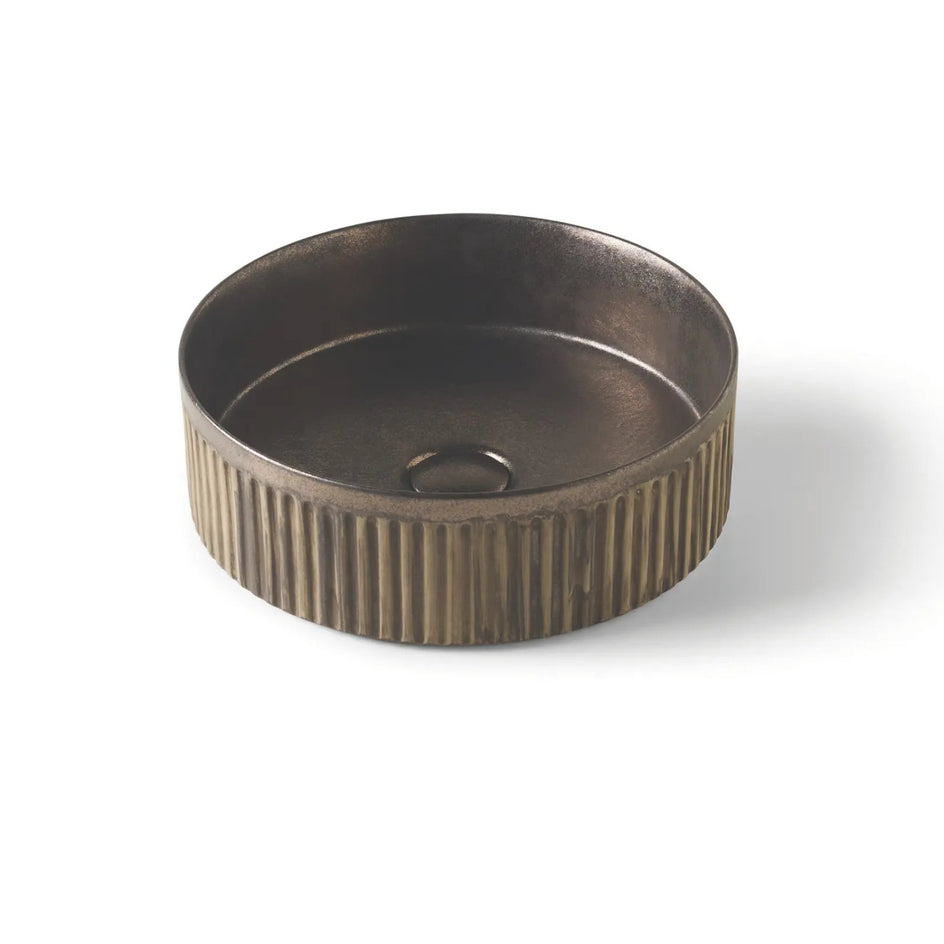 Bathco Wadi Rund Porselensservant Rustik Svart rustik Bathco Bolleservant KO-00464