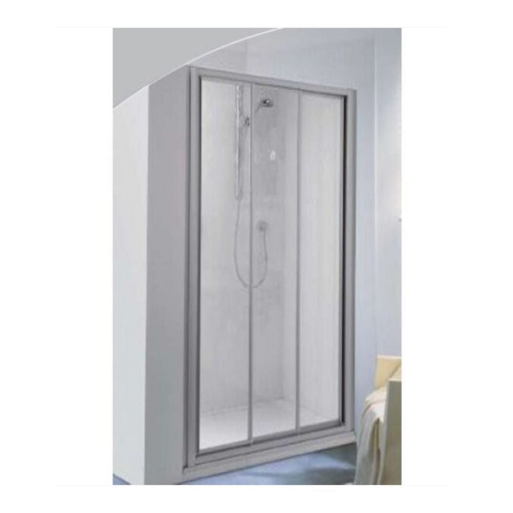 BD Palme Drive Skyvedør Nisje Hvit matt / 100cm / Klart glass Palme Dusjnisje GRO-6307657