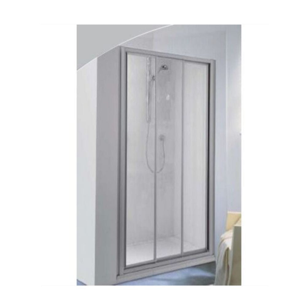 BD Palme Drive Skyvedør Nisje Hvit matt / 80cm / Klart glass Palme Dusjnisje GRO-6307653