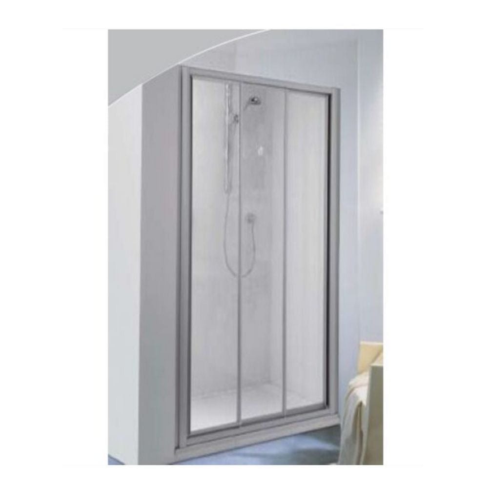 BD Palme Drive Skyvedør Nisje Hvit matt / 90cm / Klart glass Palme Dusjnisje GRO-6307655