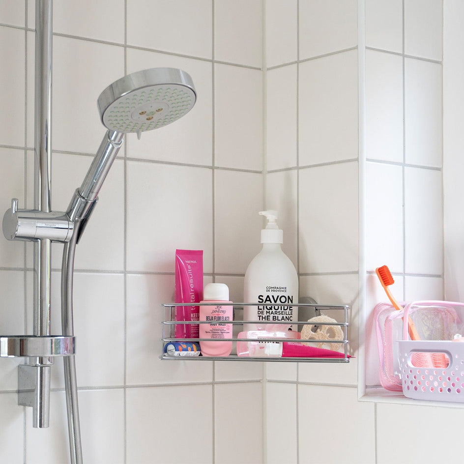 Beslagsboden 1201 Dusjkurv Hjørne selvklebende Beslagsboden Dusjhylle